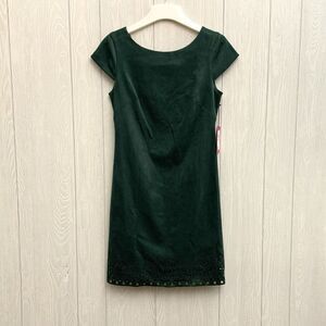 Vince Camuto | Dresses | Vince Camuto Green Velvet Dress | Poshmark